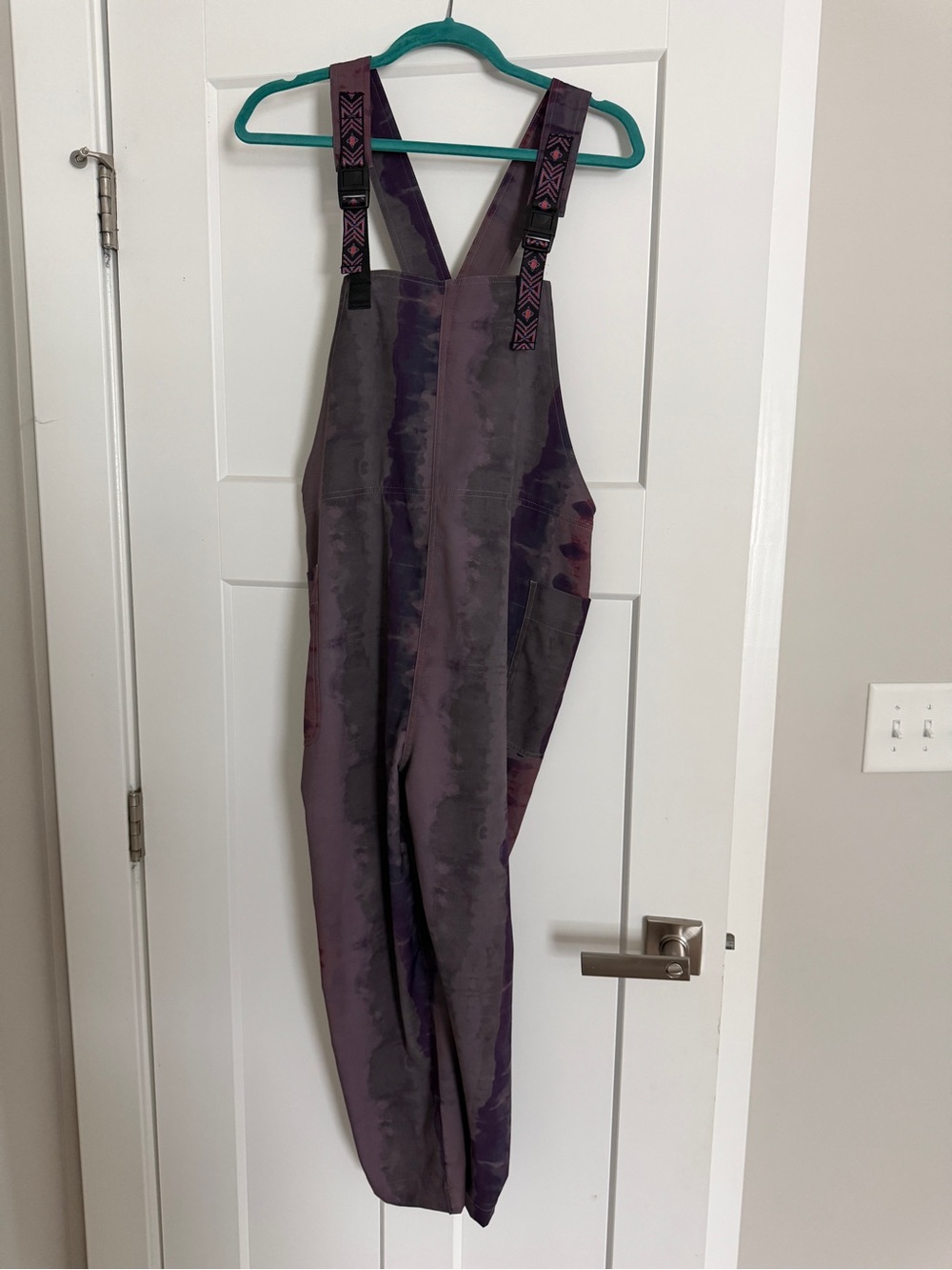 Kavu Sun Blas Tie-Dye Purple & Rust Overalls - Picture 2 of 3